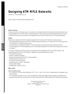 Designing ATM MPLS Networks