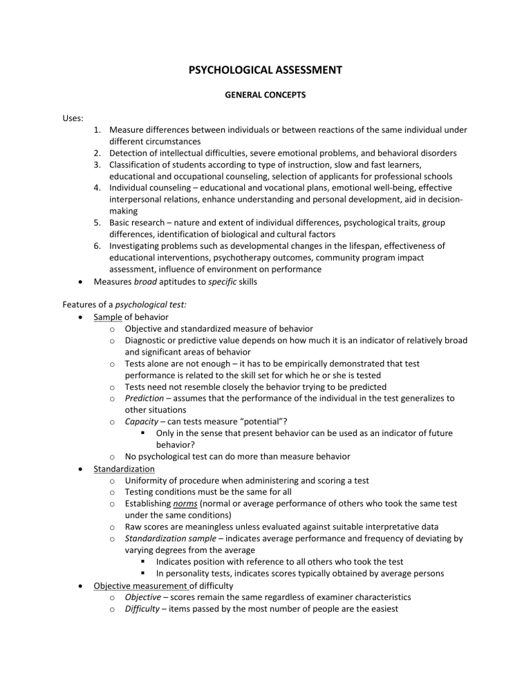 Psych Assessment Reviewer