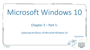 Chapter 1 Exploring the Basics of Microsoft Windows 10