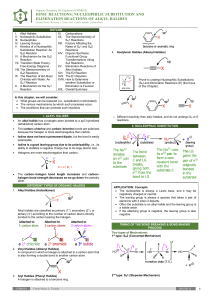 6.0 Ionic Reactions - Nucleophilic Substitution and Elimination of Alkyl Halides