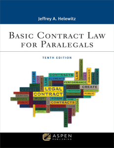 Basic Contract Law for Paralegals 10th