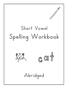 short vowel workbook
