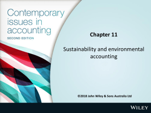 Sustainability and environmental accounting