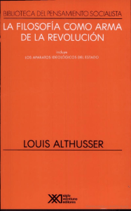 Althusser, La filosofía como arma de la revolución