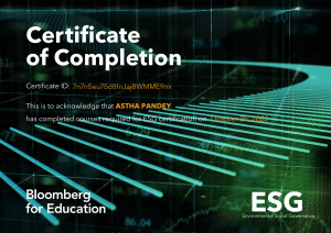 ESG certificate of completion