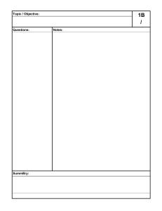 A - Cornell Notes Template 