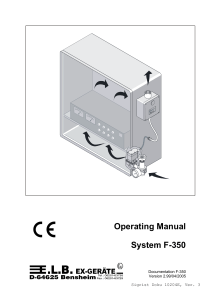Instruction manual-Instruction Manual E.L.B. Bachmann Ex switching unit- F-350 (10204E-3-E)