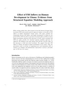 Article about the effect of FDI on Human Development
