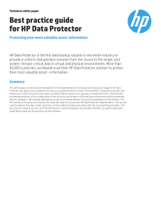 HP Data Protector Best Practice Guide 20150521 enu