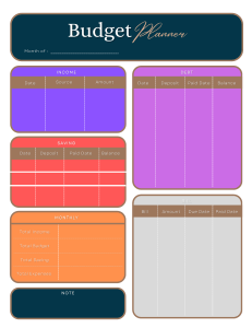 Budget planner template