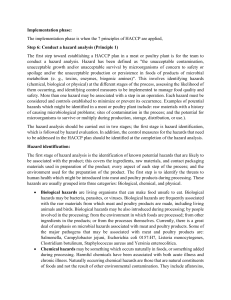 HACCP Hazard Analysis in Meat & Poultry Processing