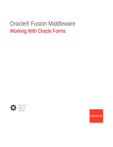 Oracle Forms 12c: Working With Oracle Forms Guide