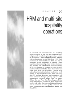 HRM and multi-site hospitality operations