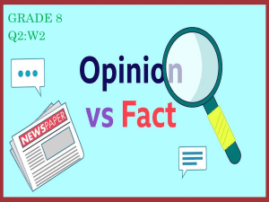 FACT OR OPINION ACTIVITY