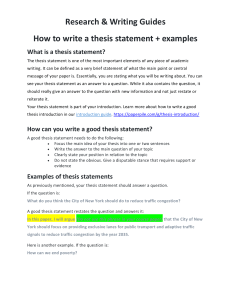 How to Write A Thesis Statement  Resource Site