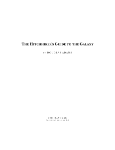 ebook - Douglas Adams - Hitchhiker's Guide to the Galaxy