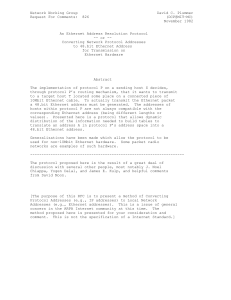 Ethernet Address Resolution Protocol RFC
