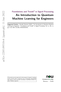 Quantum Machine Learning for Engineers