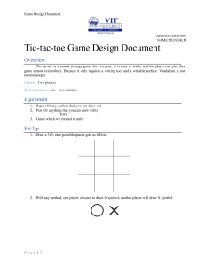 Game Design Document Tic tac toe Game De