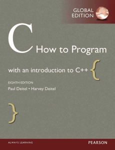 c how to program with an introduction to c global edition 8th edition