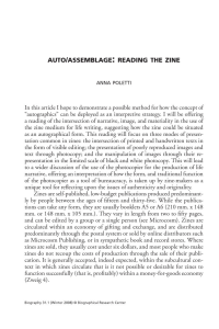 Autoassemblage reading the zin