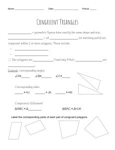 Congruent Triangles guided notes