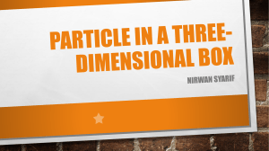 Particle in a three-dimensional box