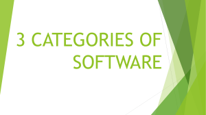 3 CATEGORIES OF SOFTWARE