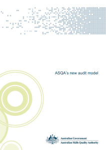 asqas new audit model