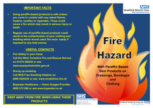 paraffin hazard leaflet