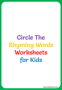Circle the Rhyming Words