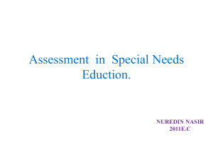 Assessment in SNIE BA