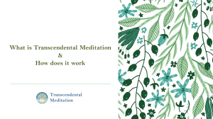 What is Transcendental Meditation & how TM works