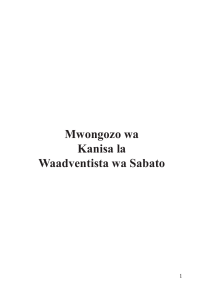 Mwongozo wa Kanisa la Waadventista wa Sabato-Kanuni