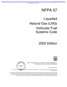 NFPA 57  Liquefied Natural Gas (LNG) Vehicular Fuel Systems Code