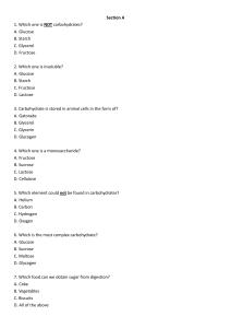 Carbohydrates and Lipids Test