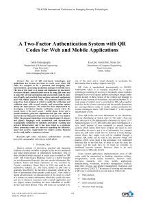 A two factor authentication system with QR codes for web and mobile applications