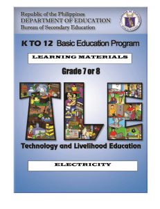 IA- ELECTRICITY LM GRADE 7 & 8 P&D