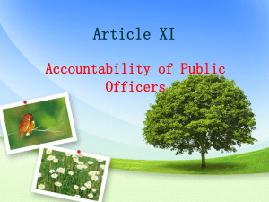 Accountability of Public Officers