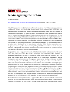 Re-imagining the urban