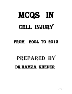 MCQs in cell  Injury(1)