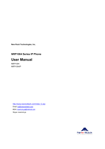 NRP1004 Serise IP Phone User Manual