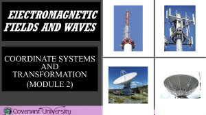 Electromagnetic Fields and Waves  (Module 2)