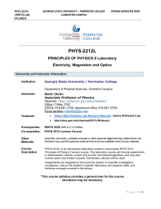 SYLLABUS-16613-PHYS-2212L Spring 2020