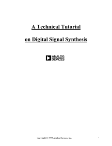 Digital Signal Synthesis Technical Tutorial