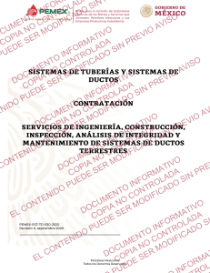 PEMEX: Estándar Técnico para Sistemas de Ductos Terrestres