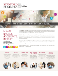 Stanford Online MBA Brochure