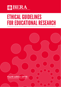 Ethical Guidelines for Educational Research