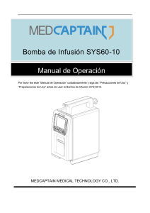 MANUAL DE USUARIO BOMBA DE INFUSION SYS-6010