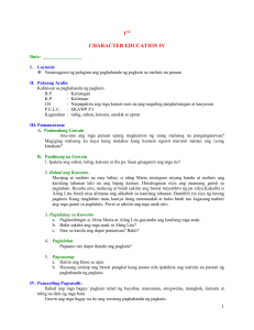 DLP CHARACTER EDUCATION 4 Q1-Q4